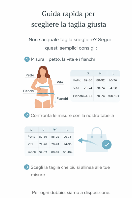 Scegliere la taglia giusta, con serenità