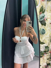 Mini dress White
