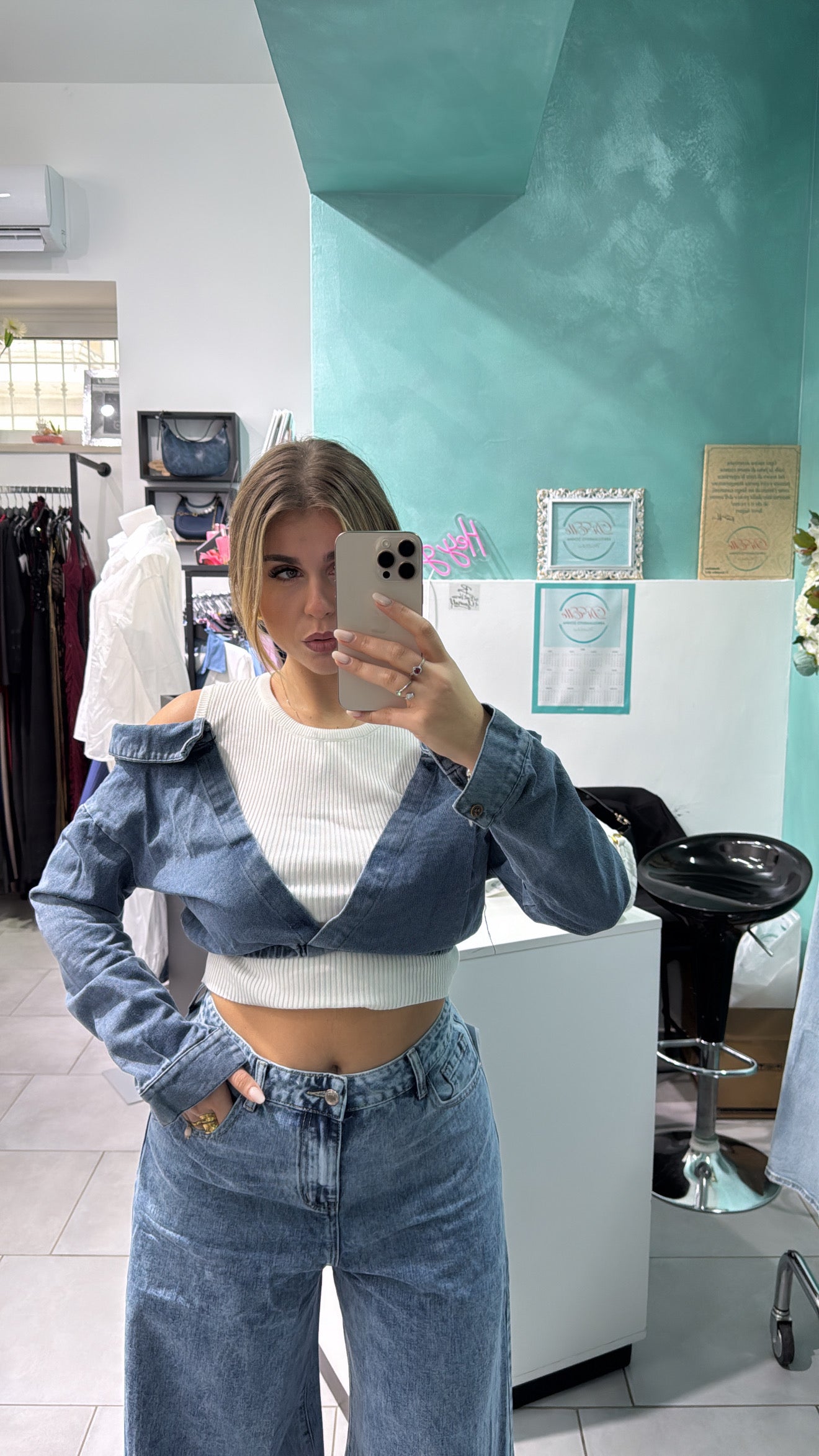 Top Giubbetto denim