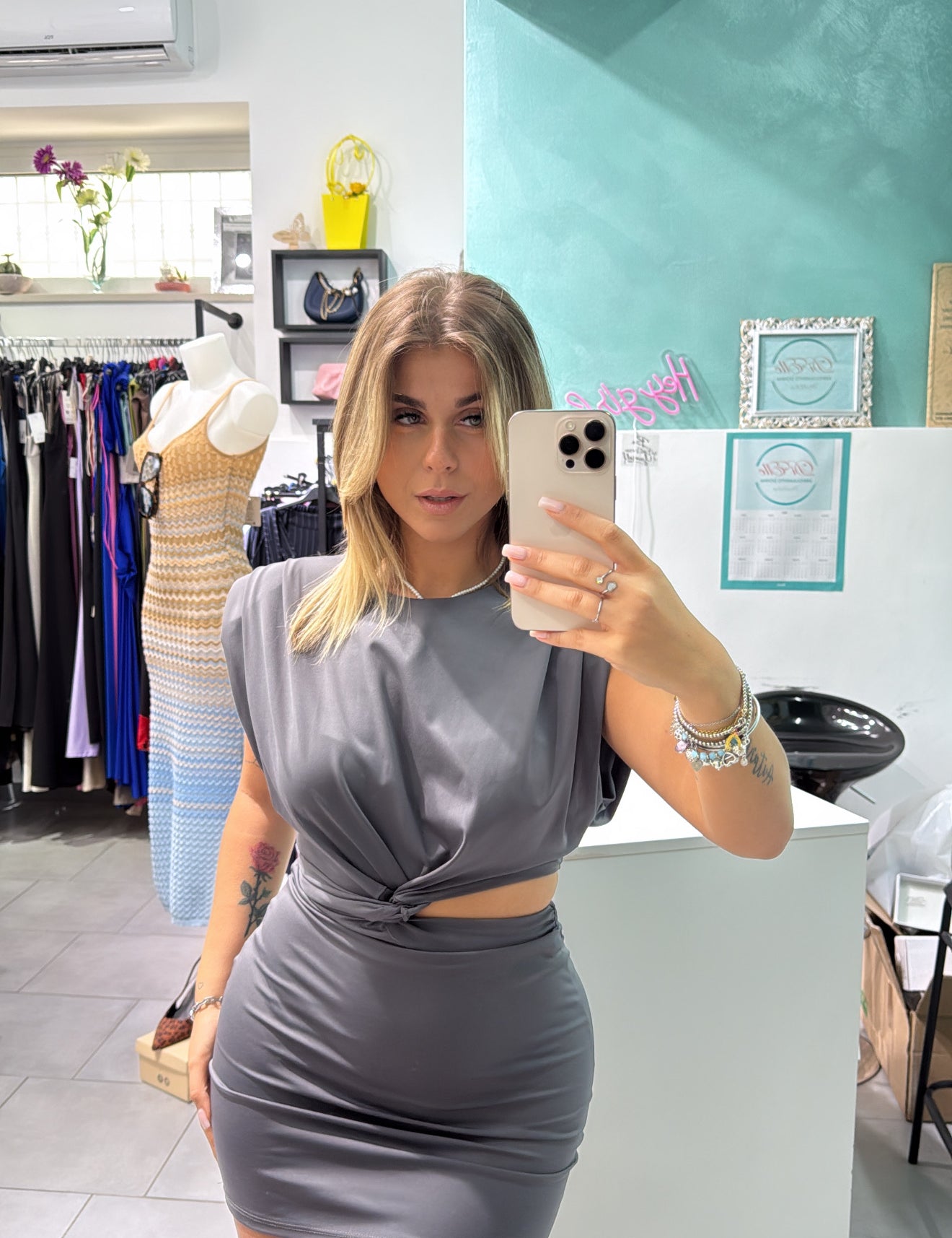 Mini dress nodo