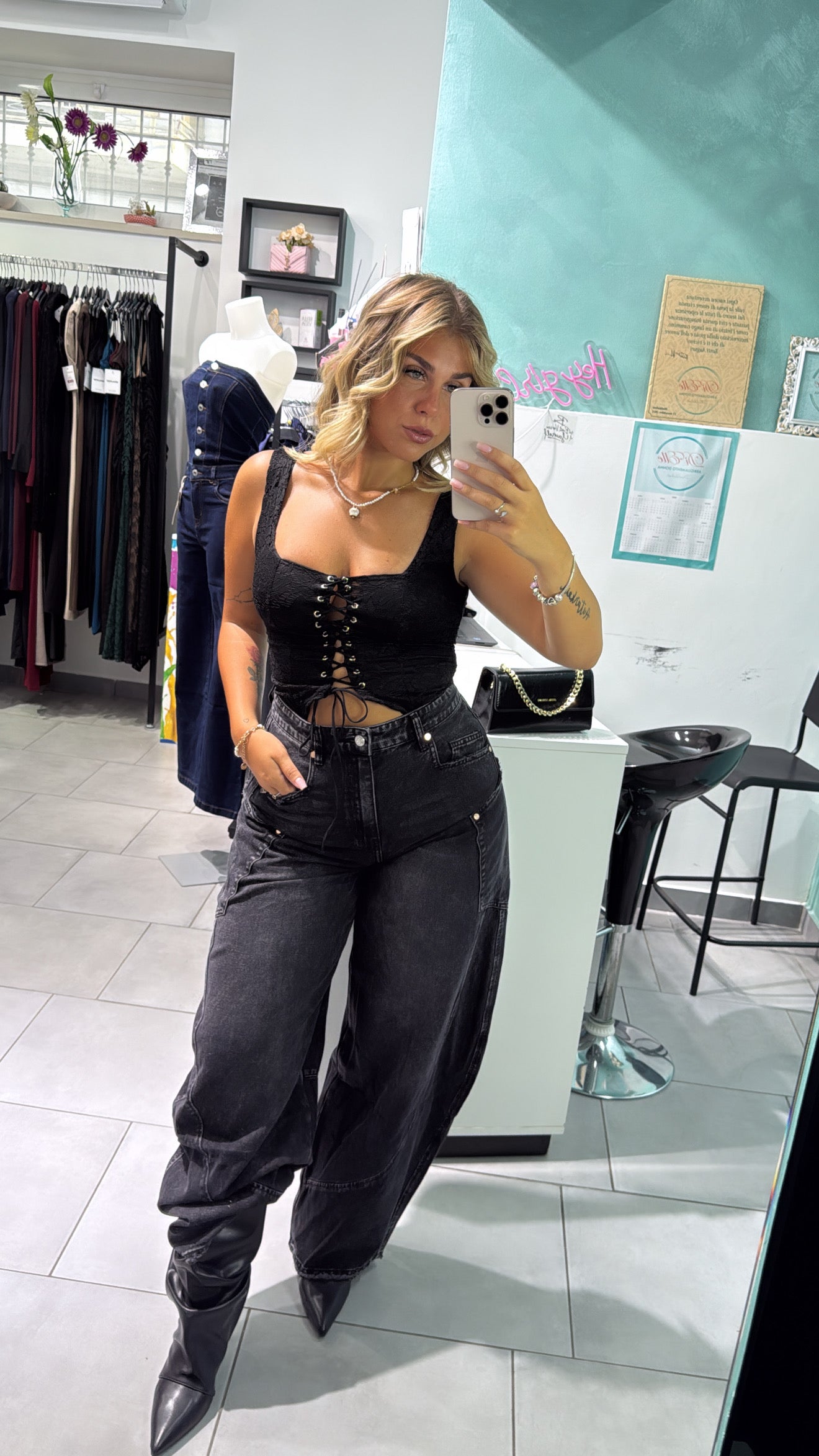 Jeans ballon black