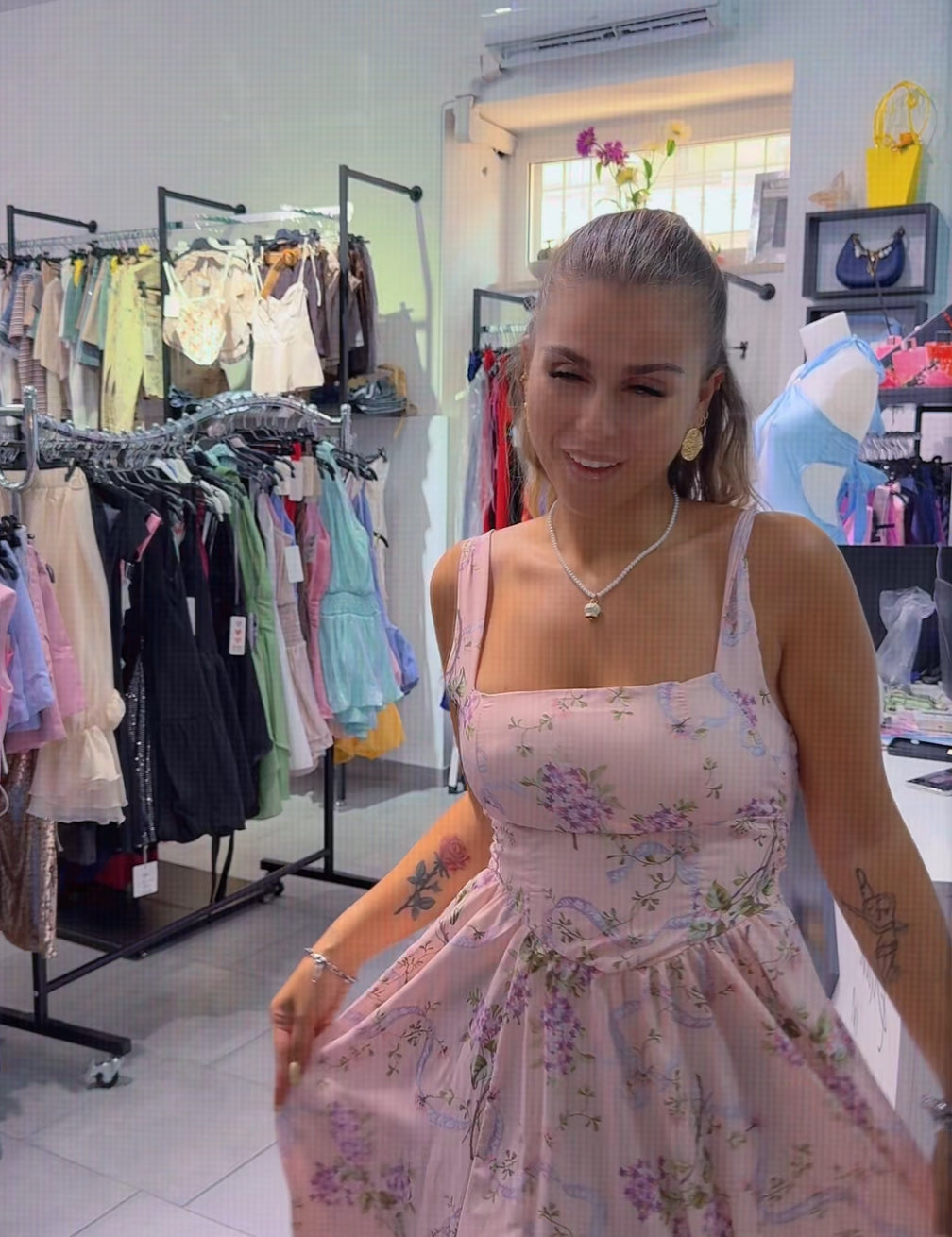 Dress soft flowers