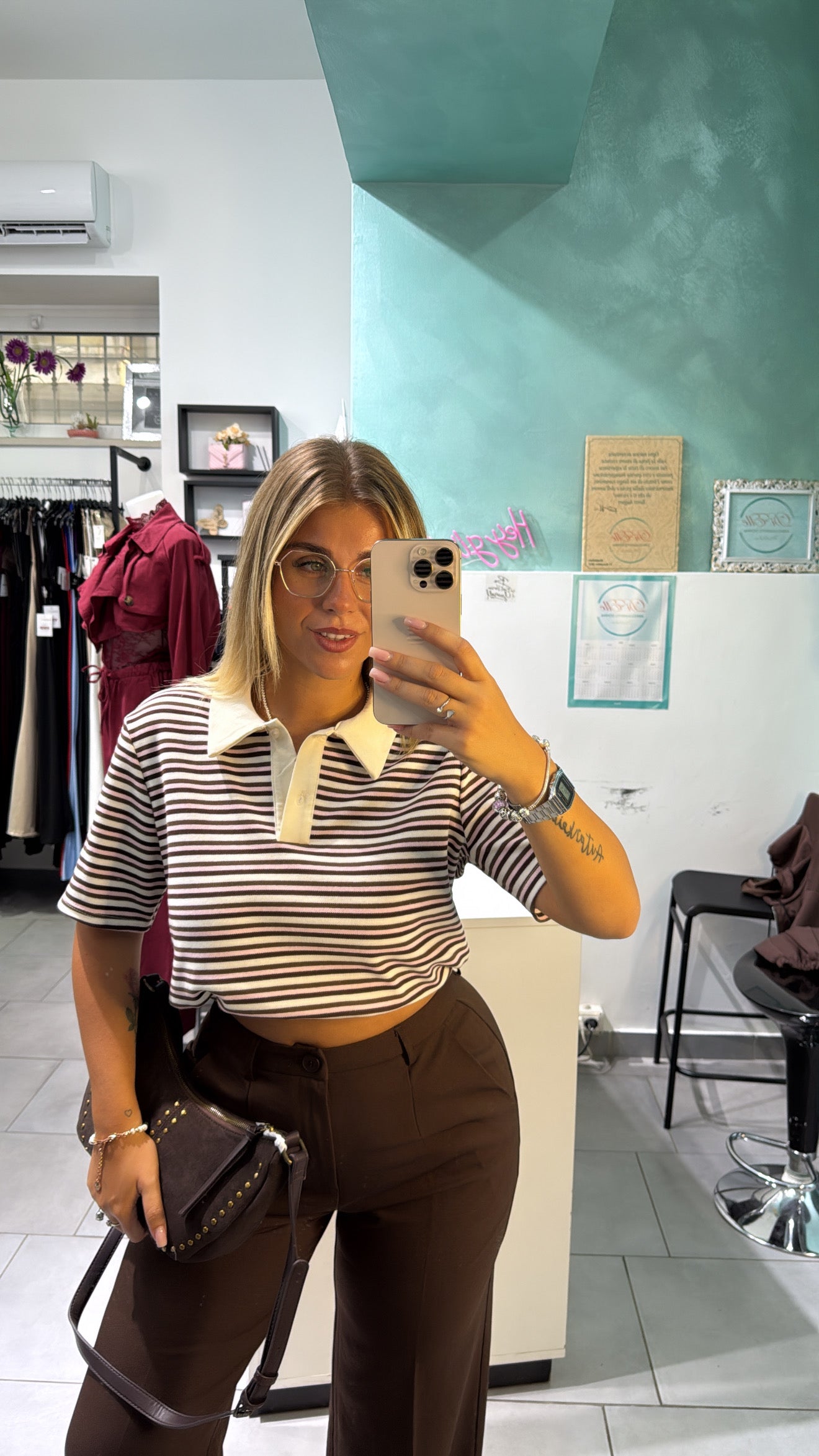 T-shirt Polo Righe