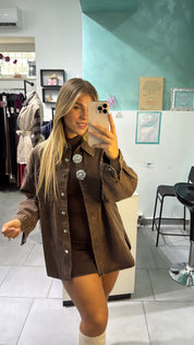 Camicione Denim Brown