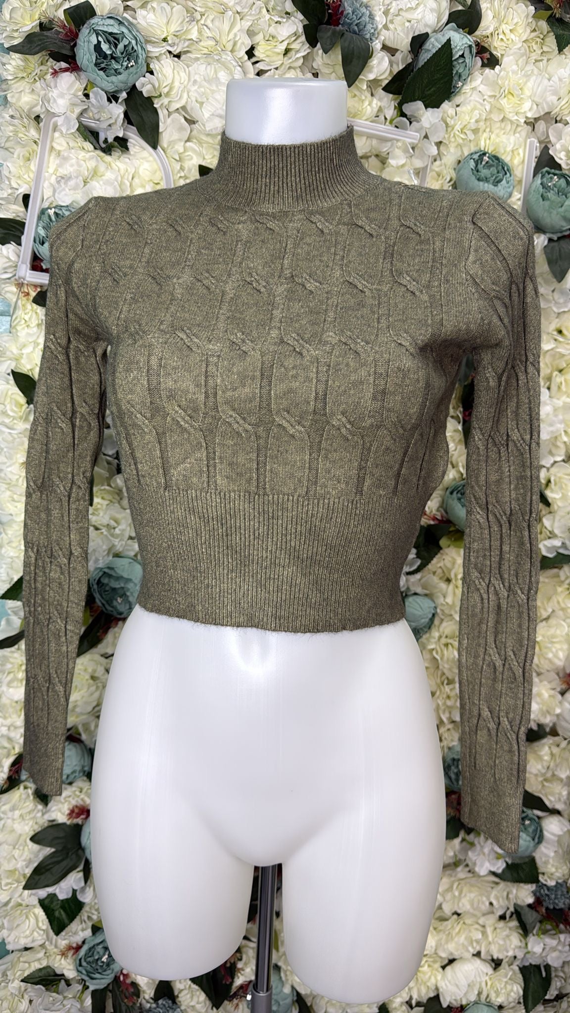 Maglione Crop Treccia