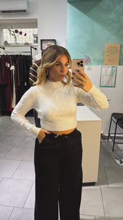 Maglione Crop Treccia