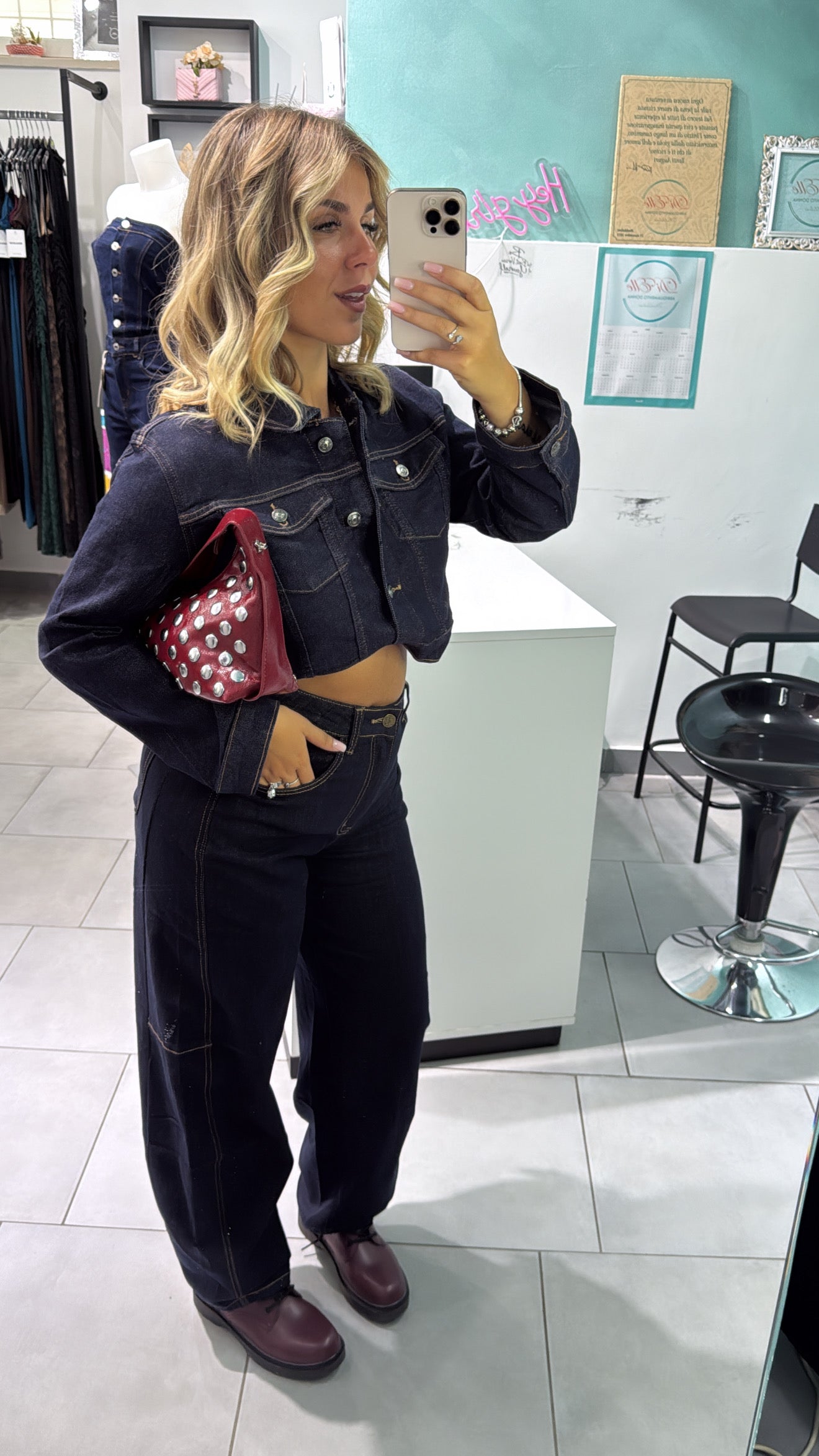 Jeans ballon Blu Denim