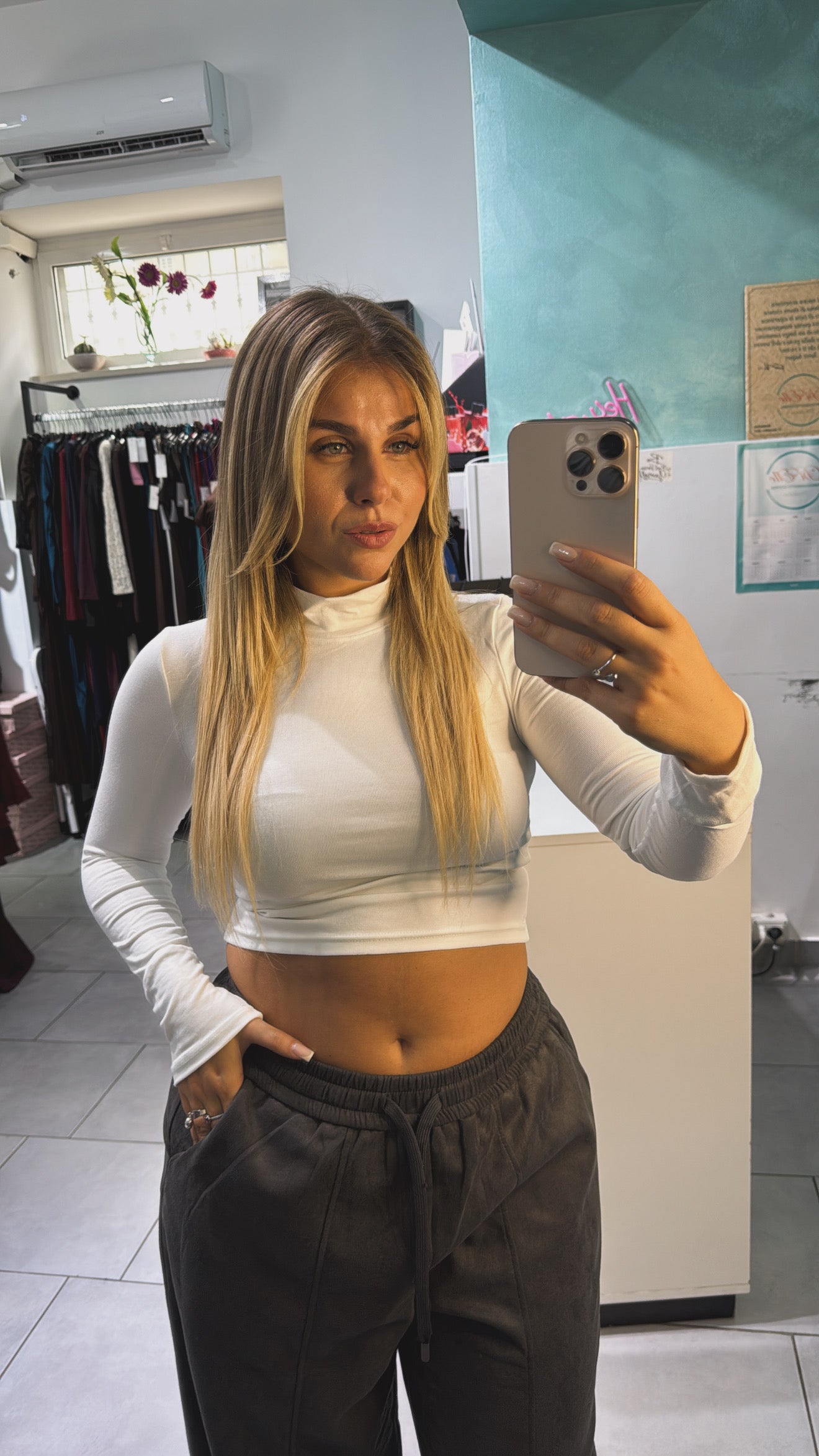 Maglietta crop Cotton