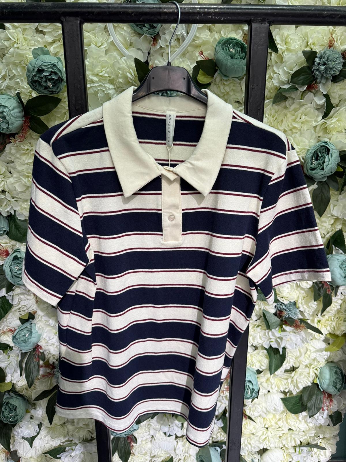 T-shirt Polo Righe