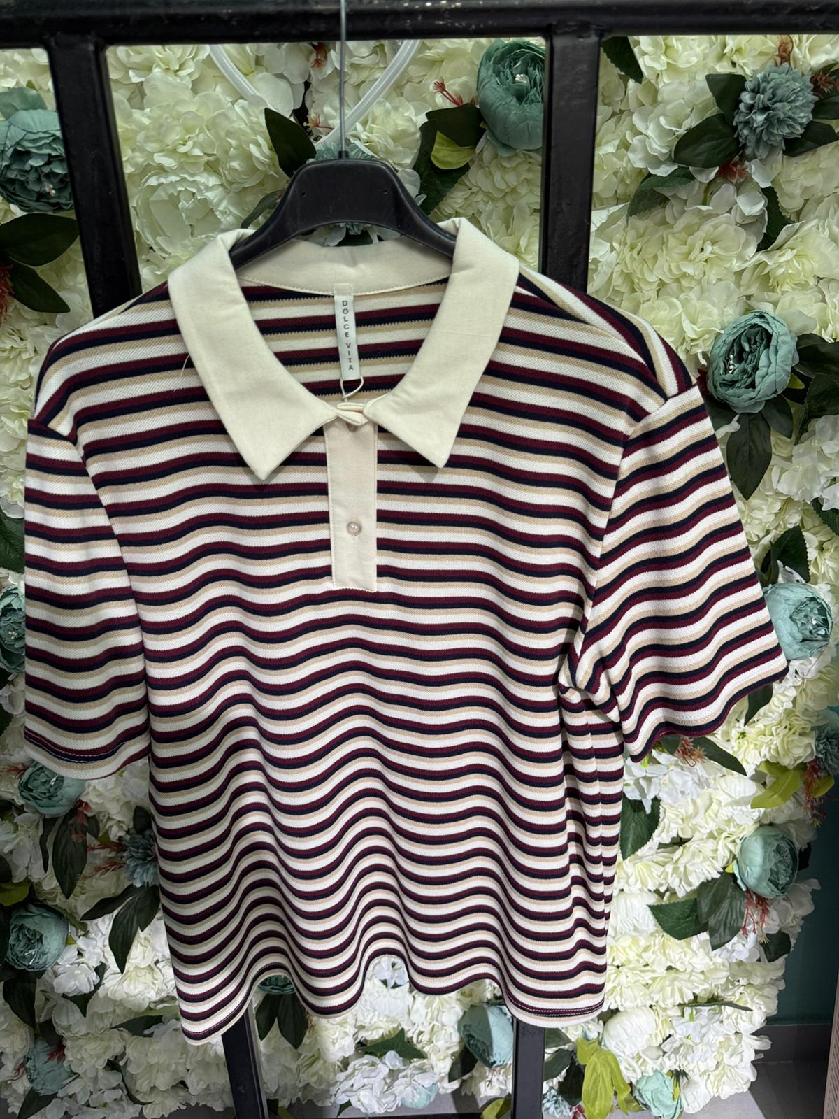 T-shirt Polo Righe