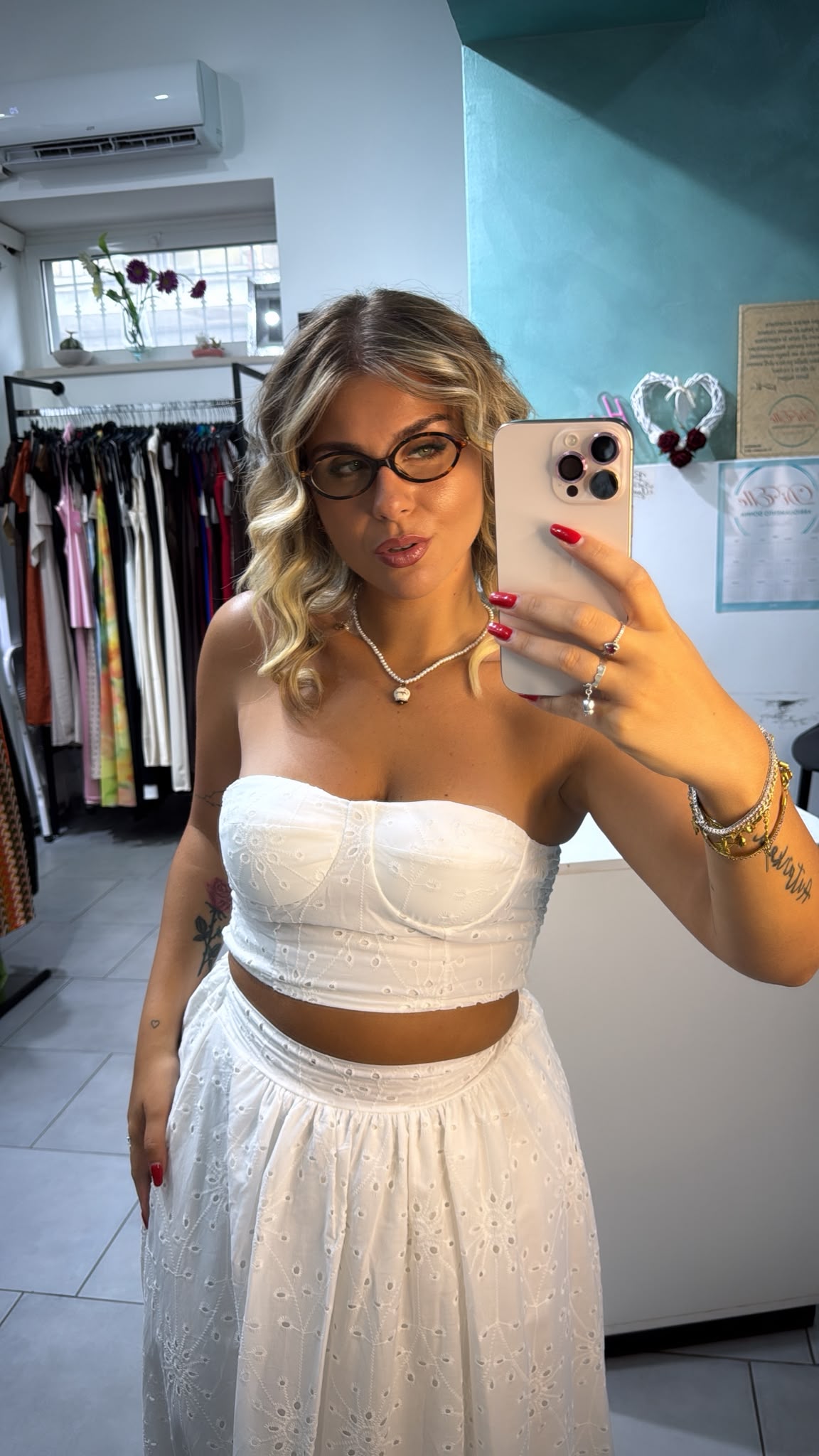 COORDINATO IN PIZZO LILLY 🤍