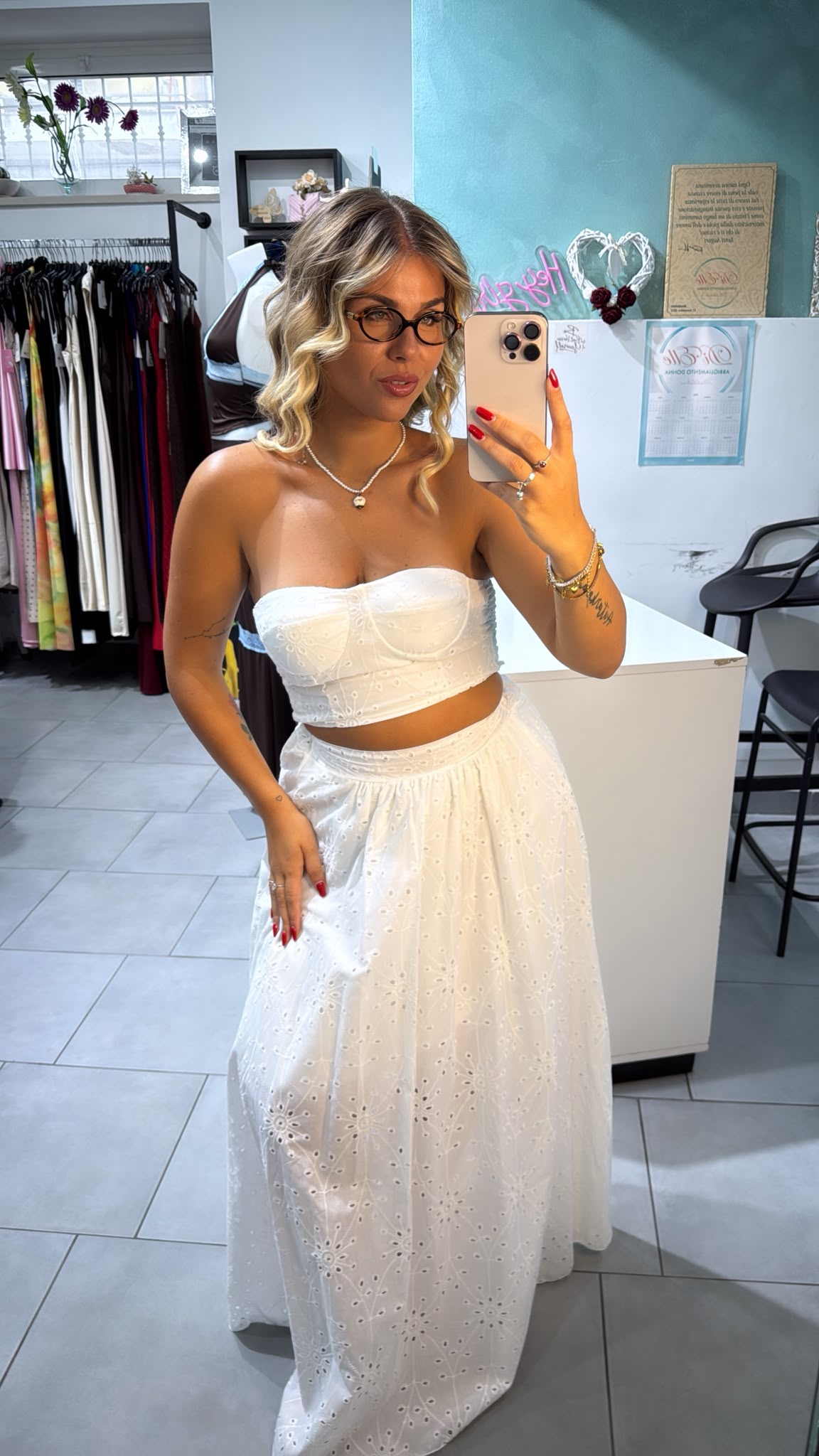 COORDINATO IN PIZZO LILLY 🤍