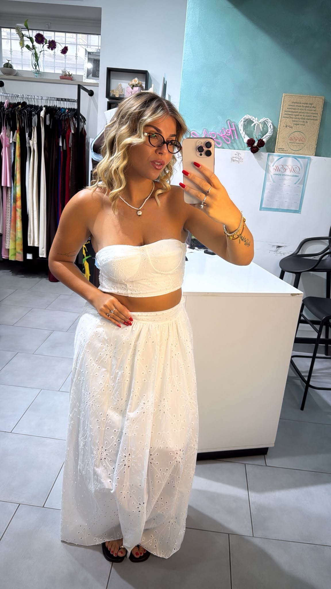 COORDINATO IN PIZZO LILLY 🤍
